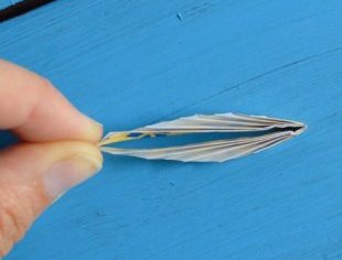 oragami leaf folded in half