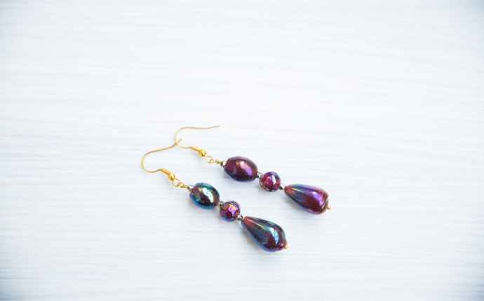 Handmade earrings with beads
