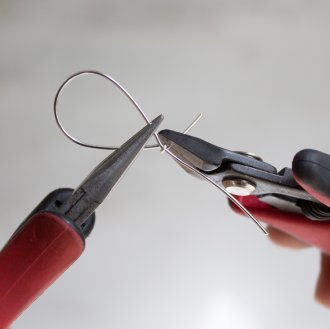 Trim off the unused portion of wire.